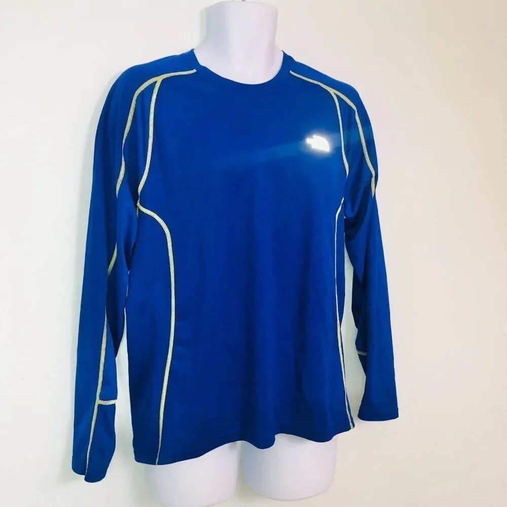 The North Face Mens L Blue Shirt Layering Long Sleeve Athletic Flash Dry